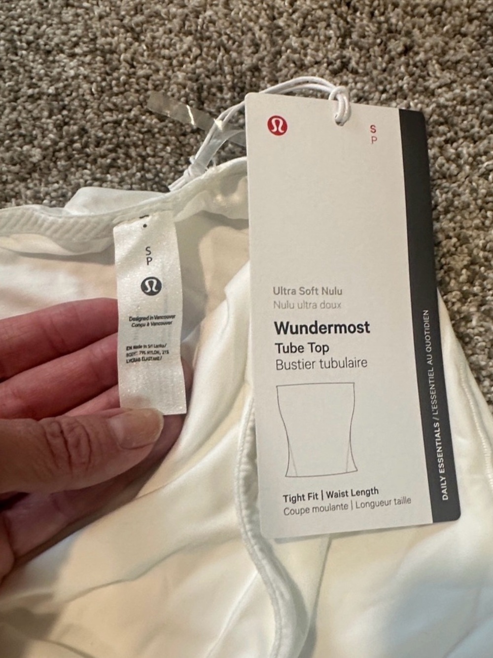 Lululemon Wundermost Ultra-Soft Nulu Tube Top - size small - Picture 4 of 4